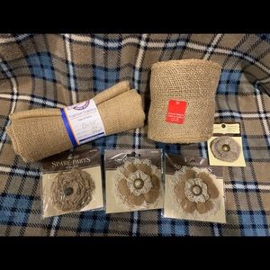 NWT Miscellaneous Burlap Crafting Bundle